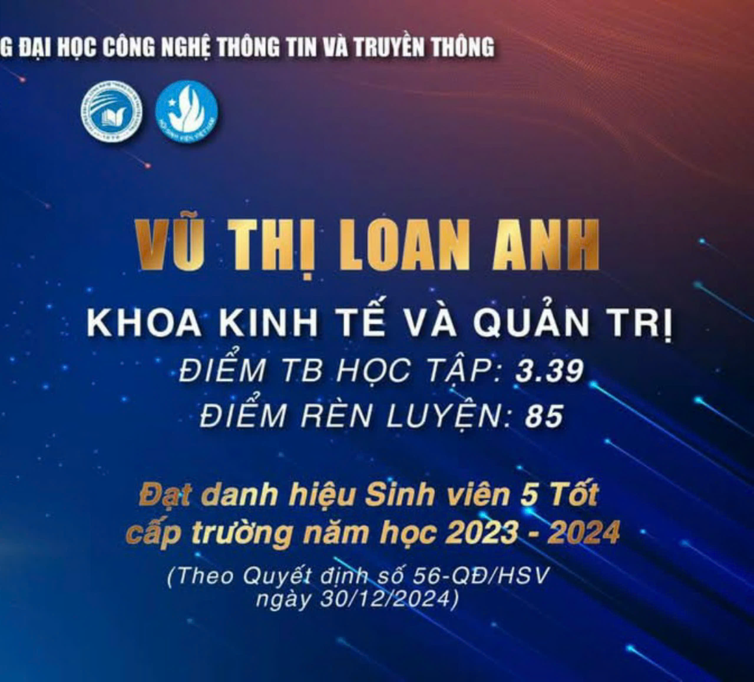 Giấy chứng nhận Sinh viên 5 Tốt