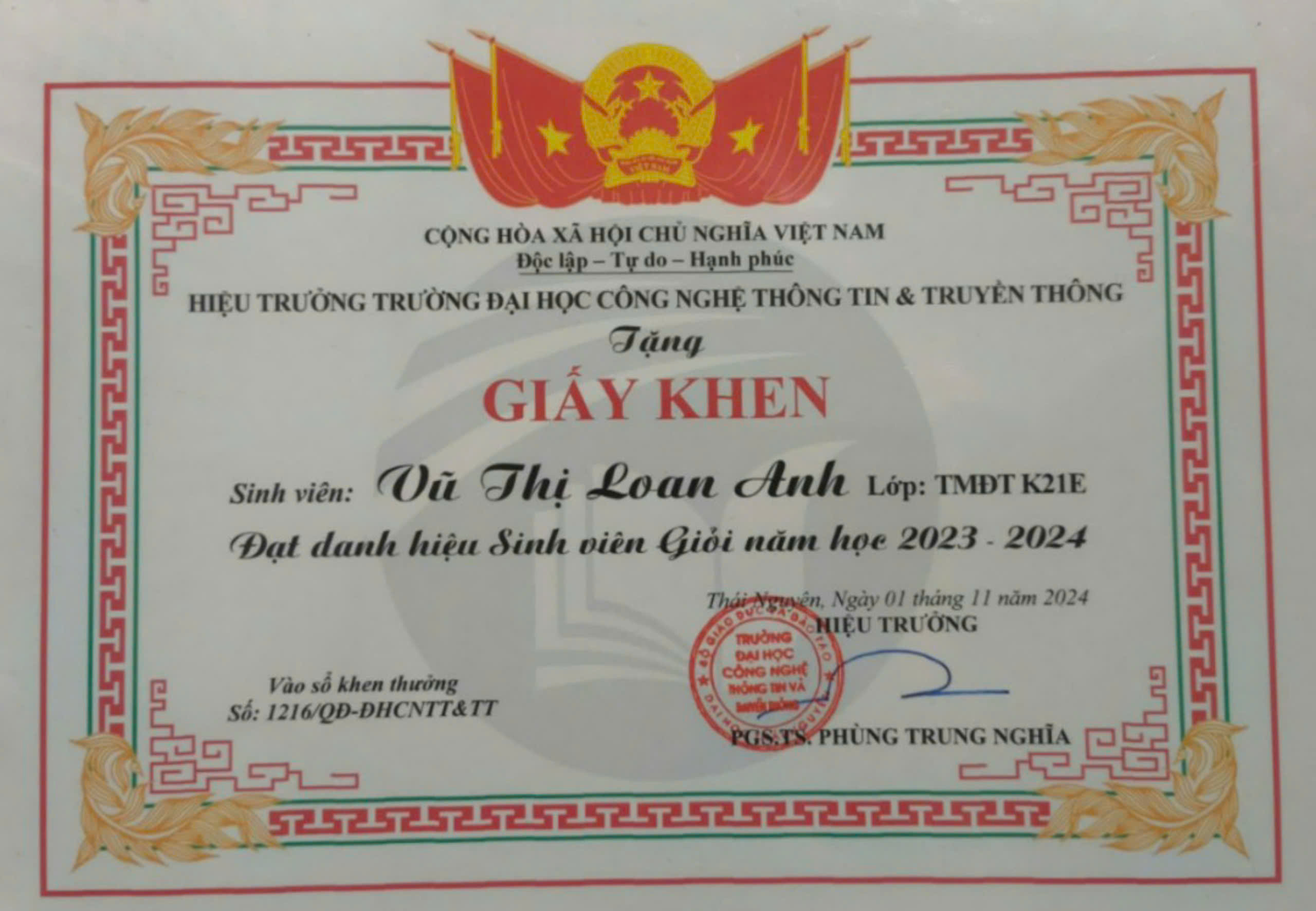 Danh hiệu Sinh viên Giỏi